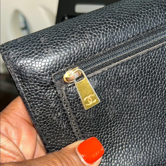 Chanel Black Leather Wallet Bindle - Picture 8 of 13